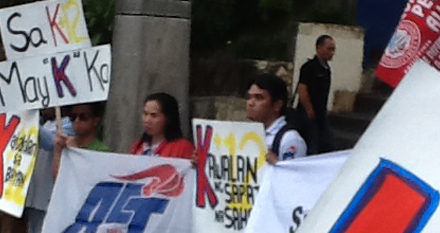 Protest on K12 during the opening of classes (Baguio City)