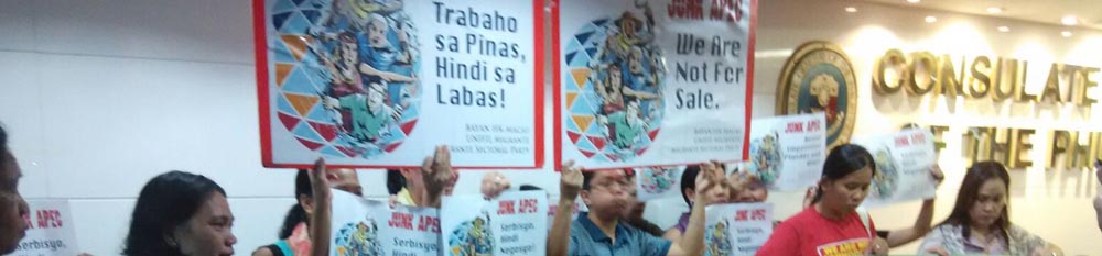 HK migrant orgs hit APEC, picket consulate