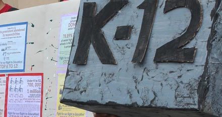 Ilocos youth protest K12 on the first day of class
