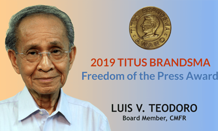 Luis Teodoro leads 2019 Titus Brandsma Awards winners
