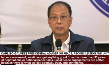 FALSE: Peace talks between the GRP and the NDFP have been going on for more than 50 years