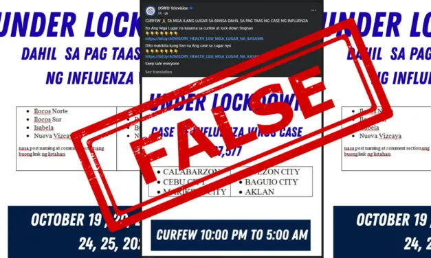 FALSE: North Luzon provinces, other areas  under lockdown for influenza-like illness surge