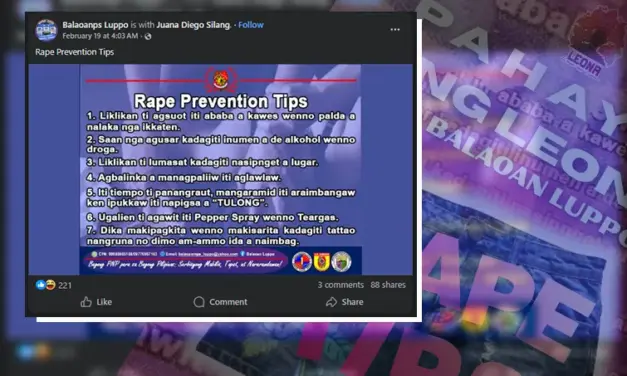La Union women’s group hits PNP’s “victim-blaming”  anti-rape post