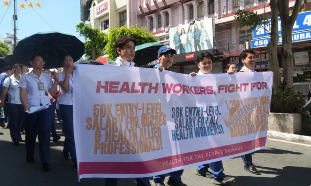 Baguio health workers press wage hikes, worker protection